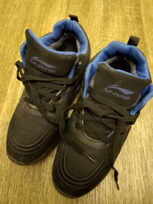 Кожаные зимние полусапожки