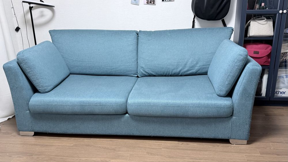 Диван прямой Грасс Textile Blue