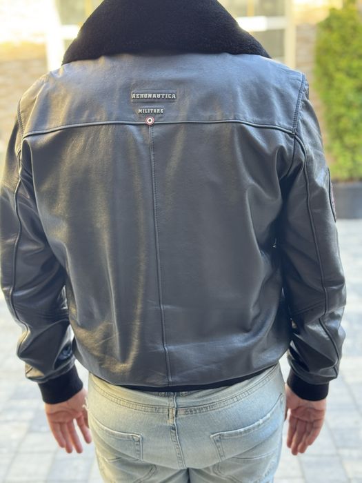 geaca piele aeronautica militare