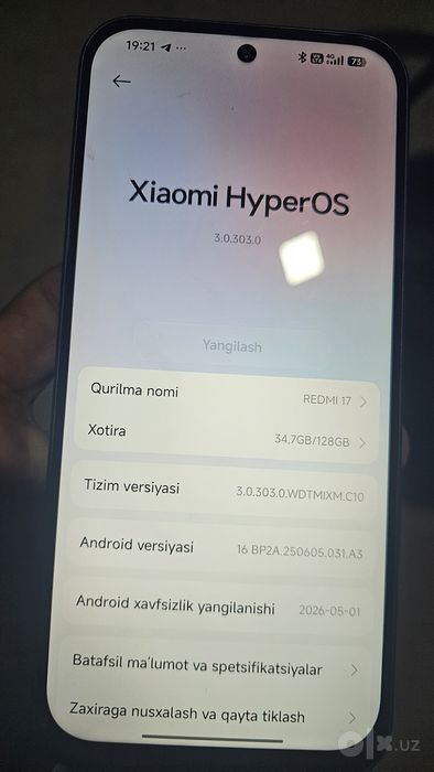Redmi 17 holati yangidek