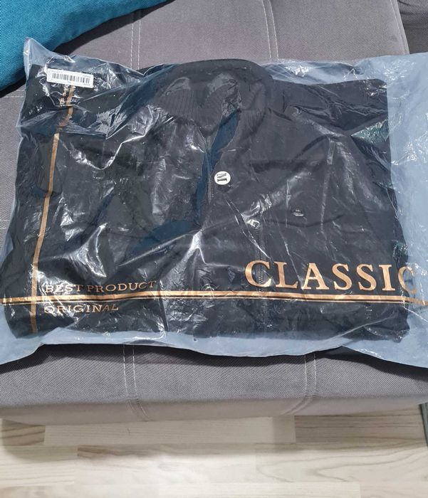 Ново черно мъжко палто / яке, размер М