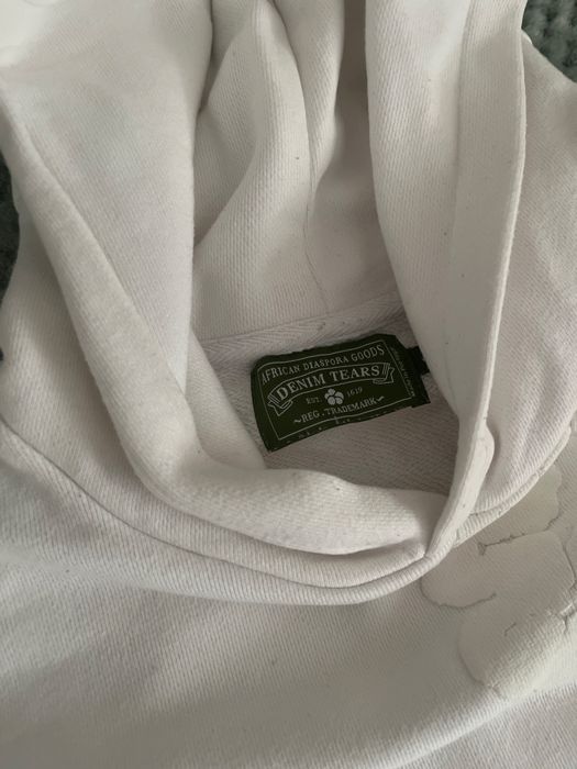 Hanorac denim tears alb