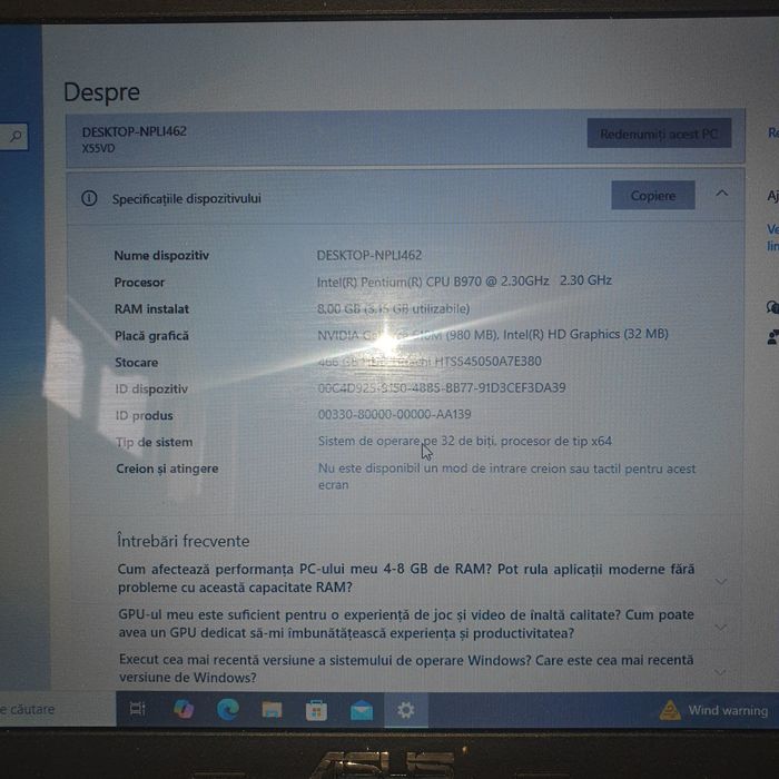 Vand Laptop ASUS