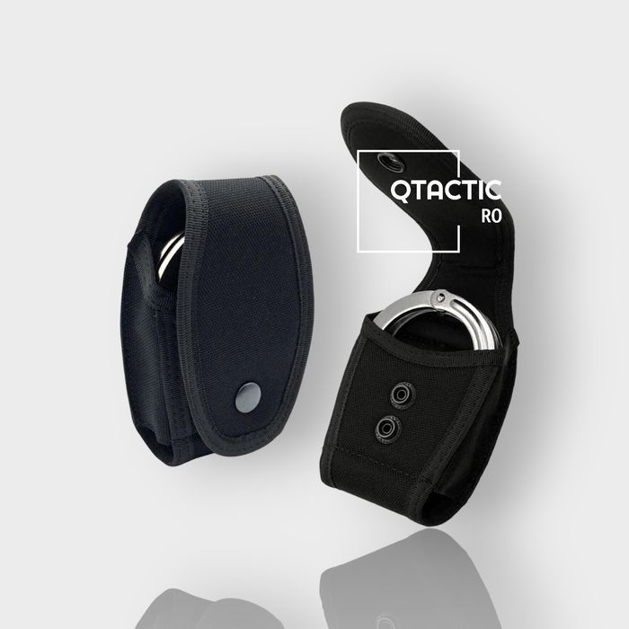 Toc/ Port pebtru cătușe din cordura, cu capsă și prindere pe centură