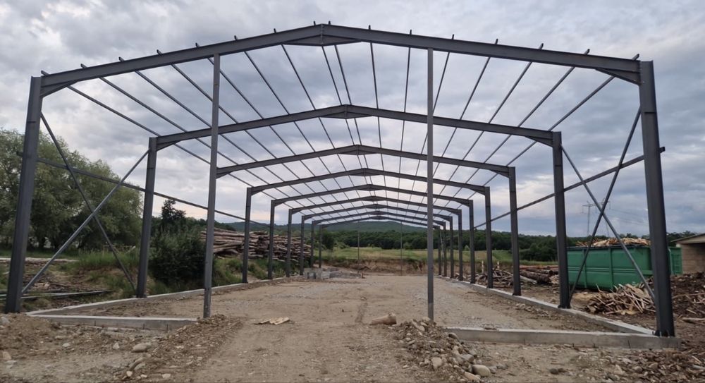 Vand hala metalica de 12 m x25 m x5 m din ipe de 200
