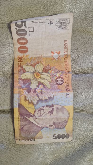 Bancnota de 5.000 lei (Lucian Blaga, 1998