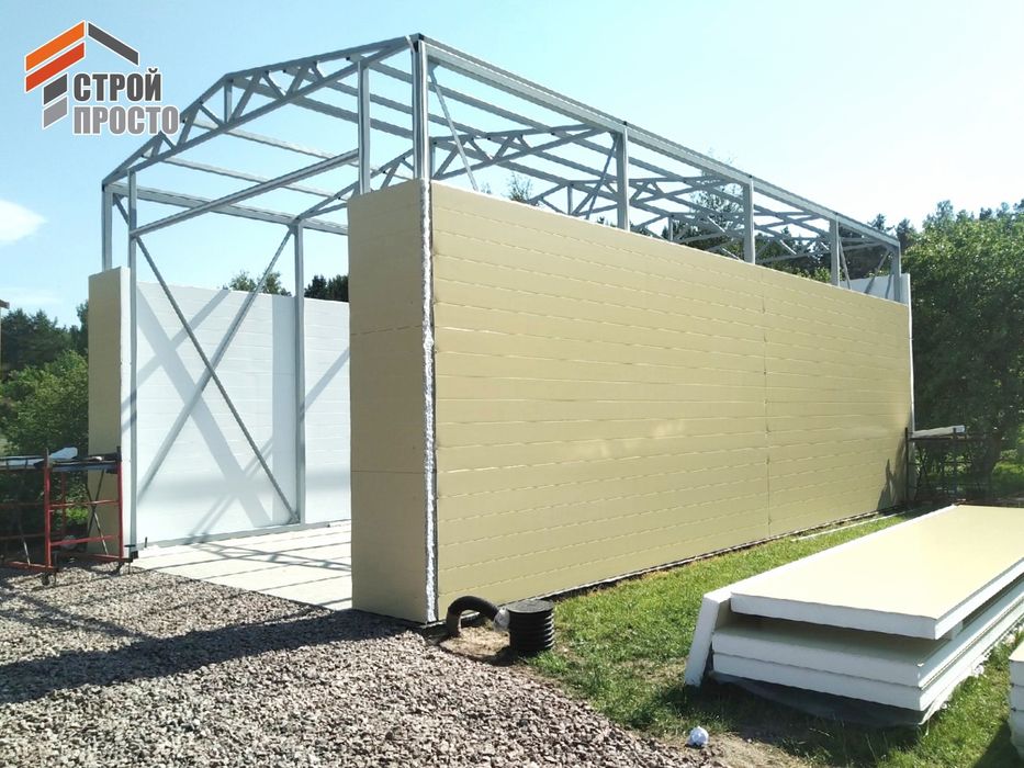 Строительство ангаров, складов из сэндвич панелей