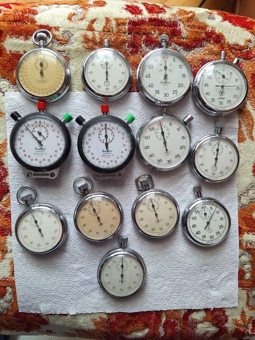 Lot de 13 cronometre mecanice ceas buzunar sportive