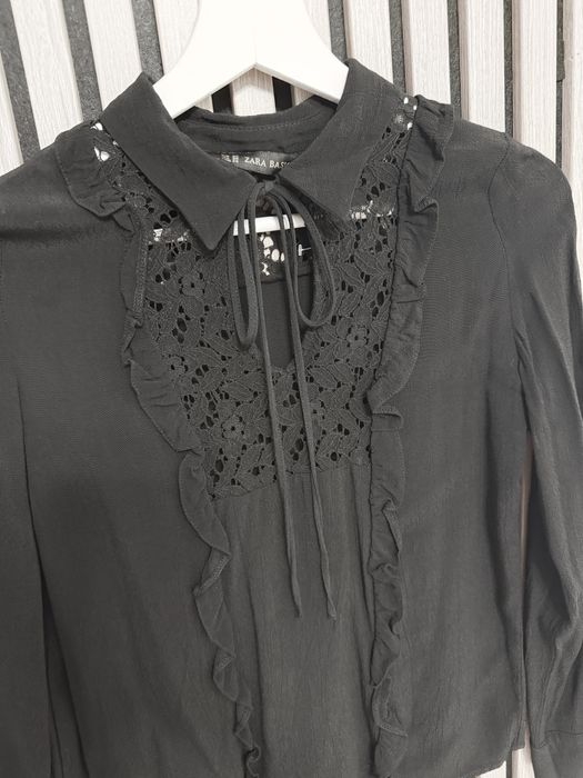 Bluza Zara neagra camasa negru intens xs