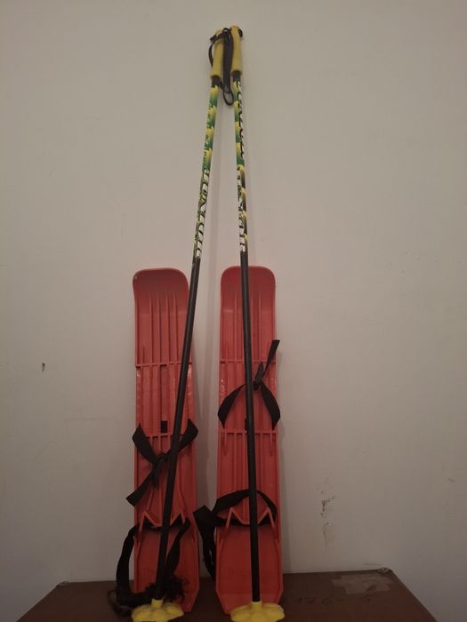 лыжи детские с палочками