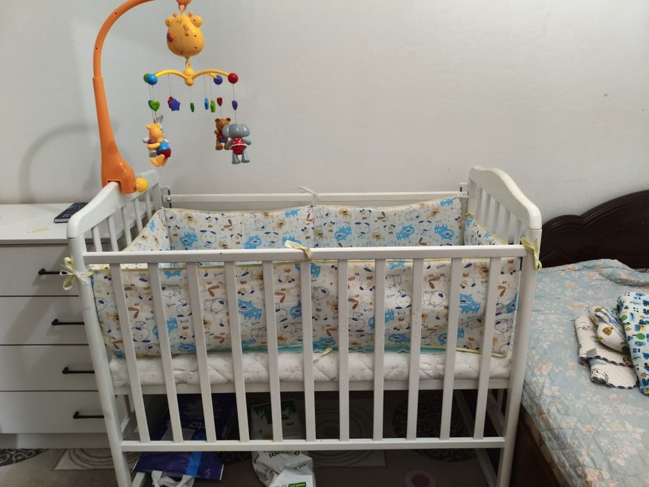 Детский кровать с люлькой