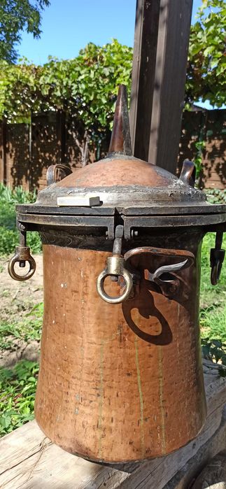 Alambic antic englezesc, handmade din arama groasa si bronz, unicat !