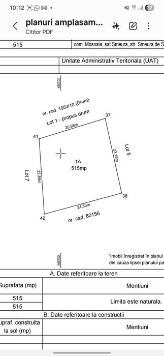 Doua Terenuri 500 mp Cu Autorizație Smeura