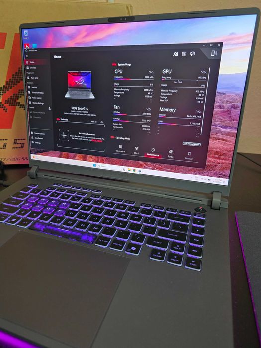 Лаптоп ASUS ROG Strix G16 G615JMR, Intel® Core™ i7 14650HX, 16'',2.5K,WQXGA IPS 240Hz 16GB DDR5 RAM 512GB SSD NVIDIA® RTX™ 5060 8GB GDDR7 Eclipse Gray