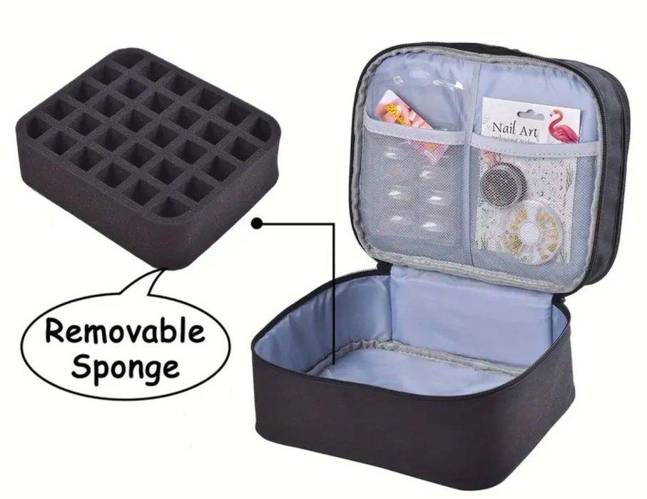 Чанта органайзер за принадлежности за маникюр
