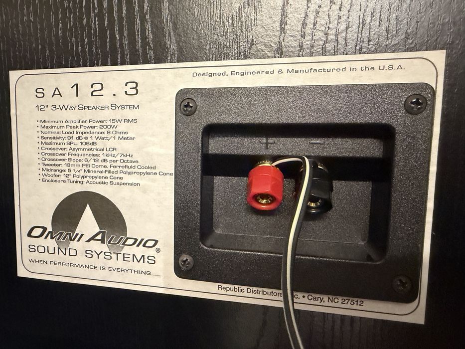 Boxe OMNI AUDIO 12.3 Made In Usa 12 Țoli