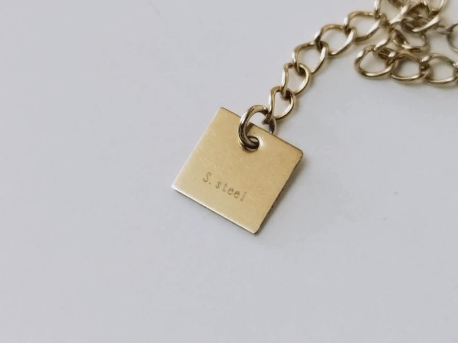 Colier din otel inoxidabil, placat cu aur,  Zag Bijoux
