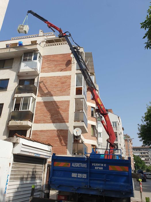 Камион с кран/автокран транспортни услугу