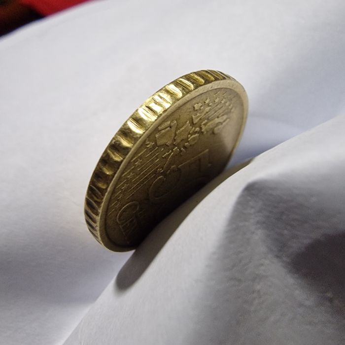Monedă  foarte rară 50 Euro Cent 2002 ITALY