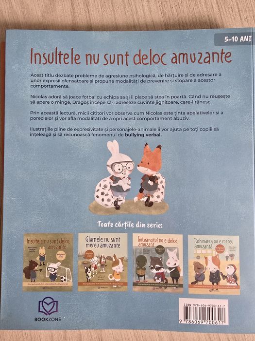Cărți pentru 5-10 ani despre Bullying (verbal, emoțional, fizic și ascuns)