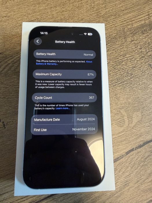 Iphone 15 blue 128gb с гаранция до 11.2026