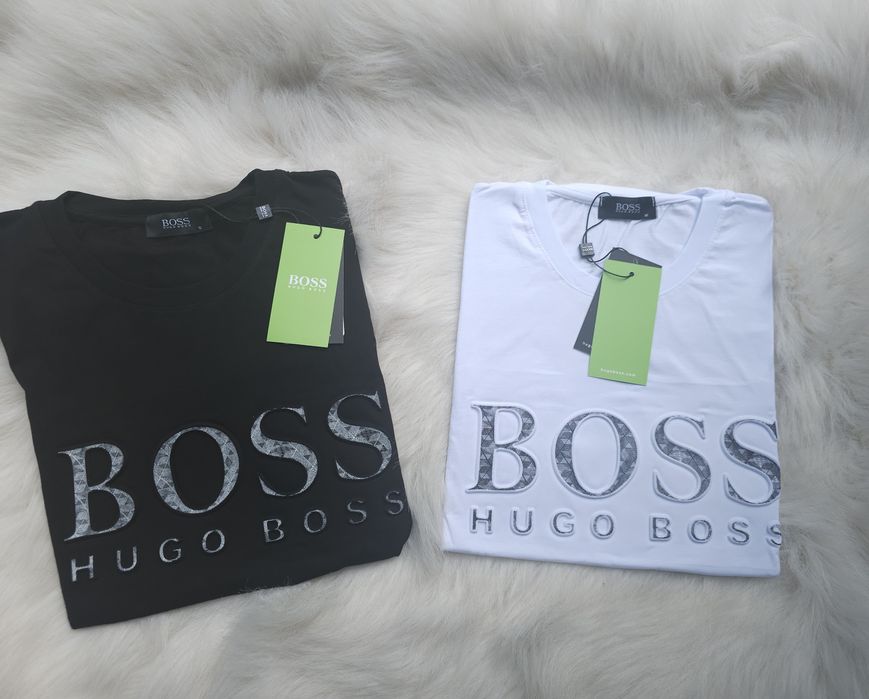 Мъжки тениски Boss тъмносиня Черна и бяла S, M, L и XL