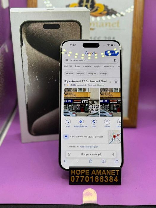 HOPE AMANET P2 - Iphone 15 Pro Max /  256GB / Baterie 85%