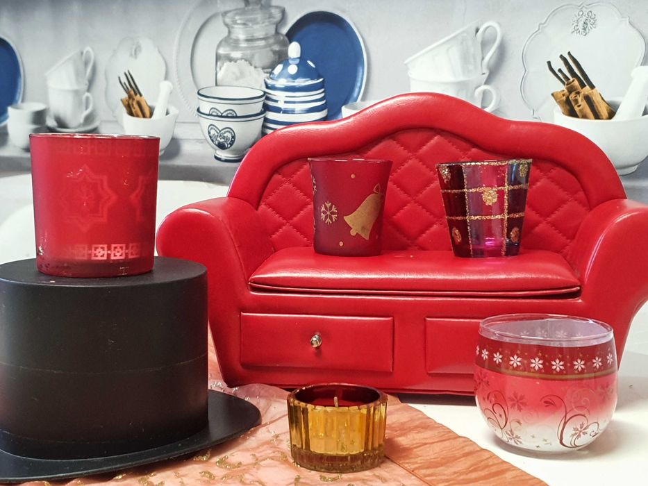 Pahare pentru lumanari pastile de Craciun