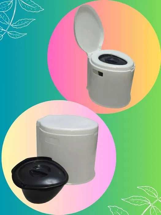 Биотуалет биоунитаз горшок для дачи и дома со съемным ведром