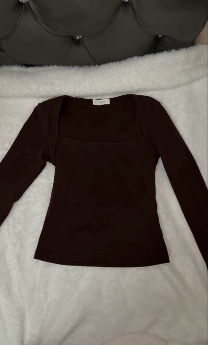 лонгслив цвет кофе