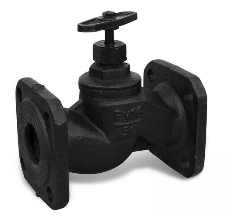 Клапан чугунный, Вид: прямой, Способ присоед.: муфта–цапка