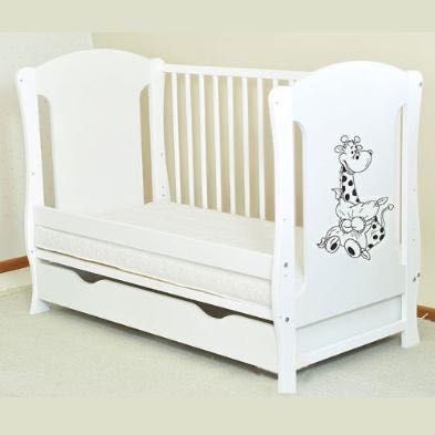Vând pătuț bebe cu model girafa multifunctional Giraffe White + Saltea Cocos – MAMO-TATO