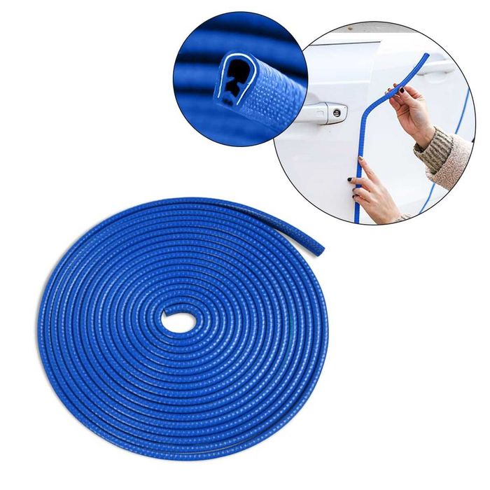 Предпазна декоративна лайсна/Протектор за врата 5 метра - СИНЯ