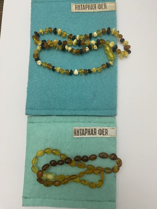 Янтарные бусы б/у