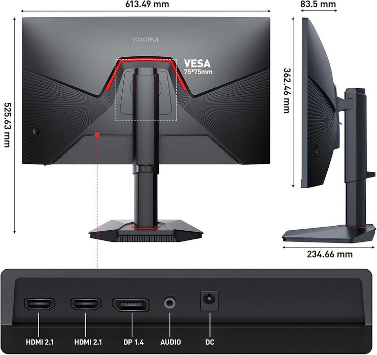 Монитор Koorui 27" IPS 160Hz+UHD/320Hz+FHD