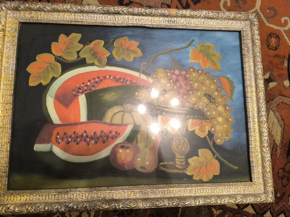 Tablou 45 x65 pepene si struguri