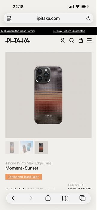 Pitaka 15 pro max оригинал, заказывал с сайта