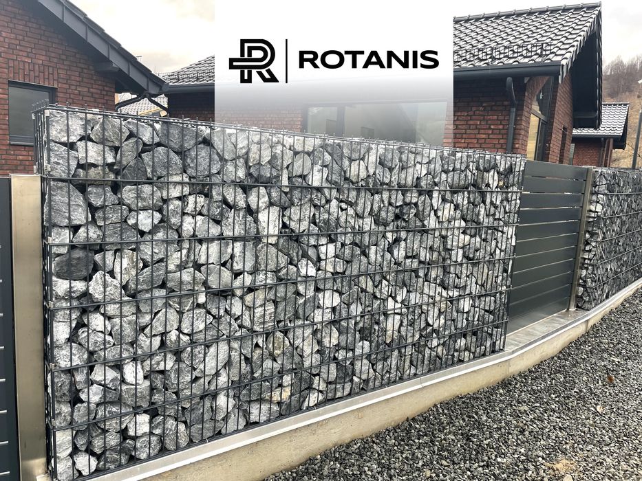 Gard cu piatra si plasa / Gard gabion / Piatra concasată Producător