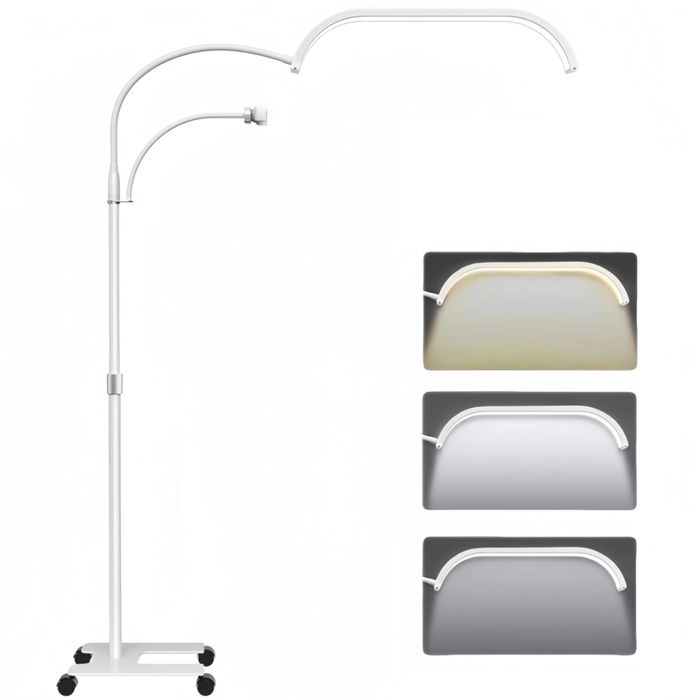 LED подова лампа със стойка за телефон