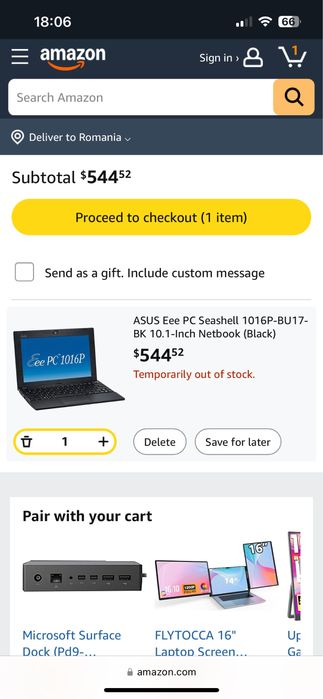 Laptop Asus Eee PC Seashell 1016P-BU17-BK 10.1 in Netbook Negru