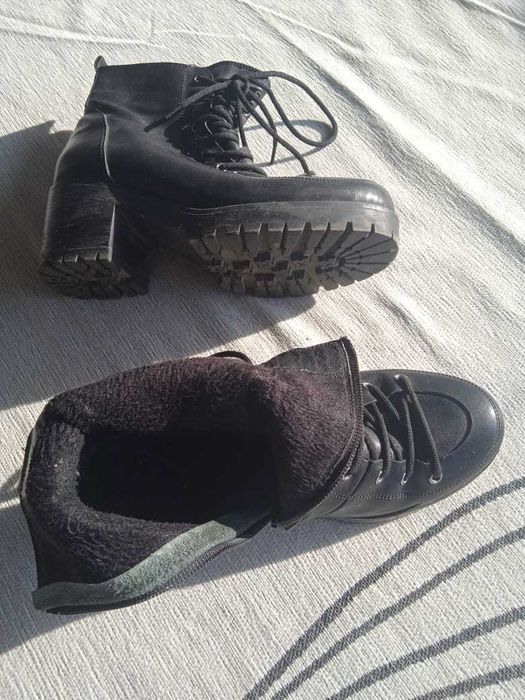 ботильоны со шнурками и молнией