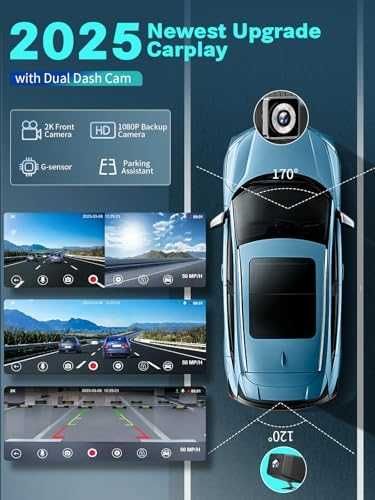 Нова Авто Мултимедия 9" CarPlay, Android Auto, 2K Камери, GPS за кола