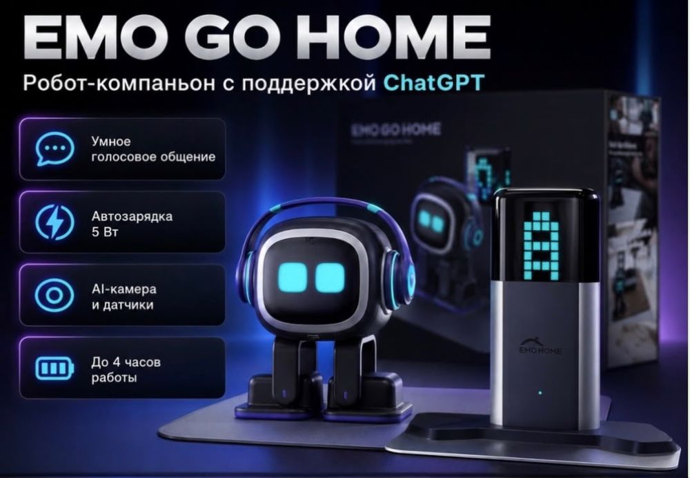 Интерактивный робот Emo go home