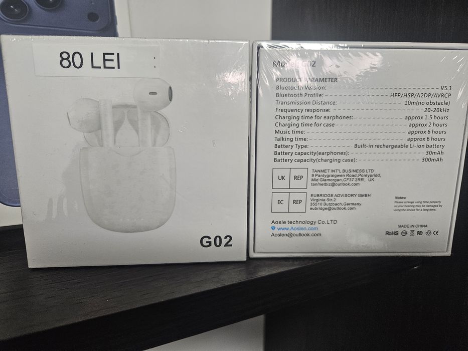 Magazin casti wireless G02 ca si airpod noi sigilate