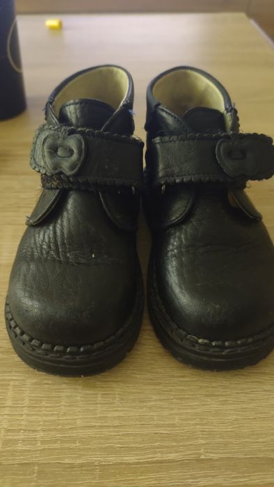 Боти естествена кожа 14см. 23 номер