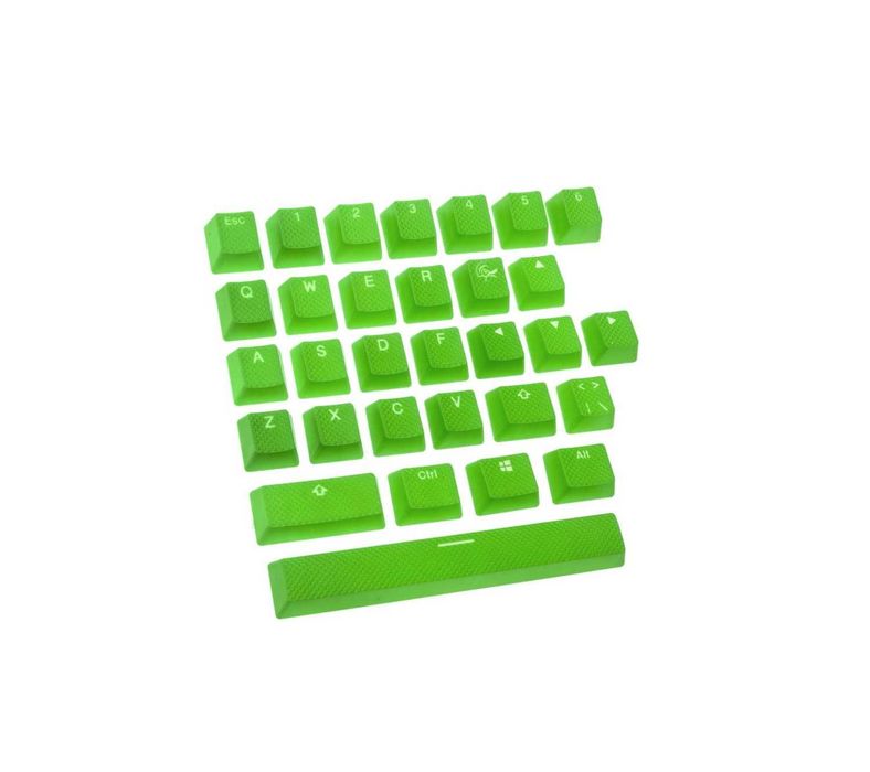 ^Ducky Rubber keycap -Green color 31 keys,Rubber,Seamless double shot