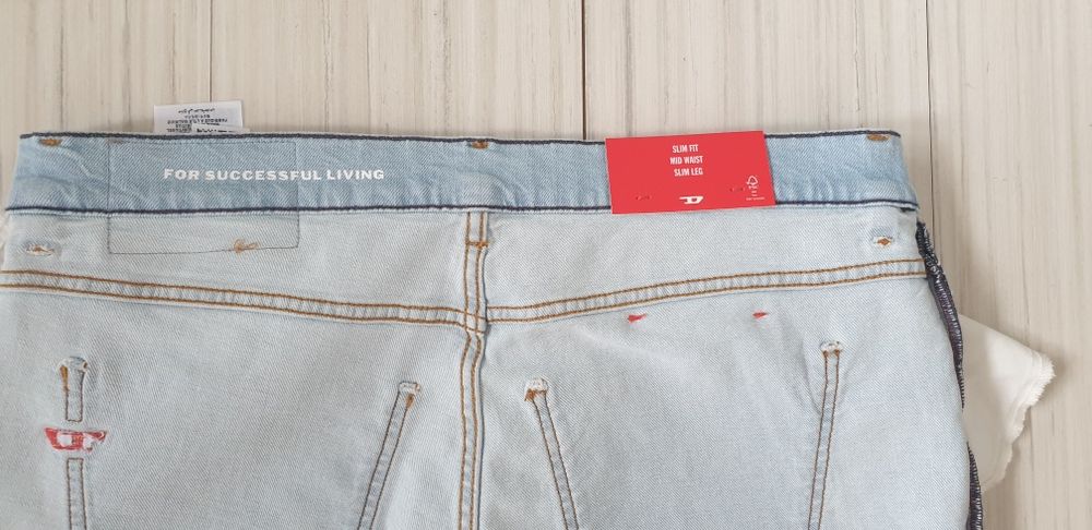 Diesel 2019 D - Struct Slim Fit  34 / 32 НОВО! ОРИГИНАЛ Мъжки Дънки!