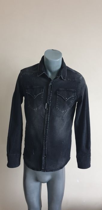 DSQUARED2 Slim Fit Stretch / Cotton Mens Size S ОРИГИНАЛ!  Мъжка Риза!