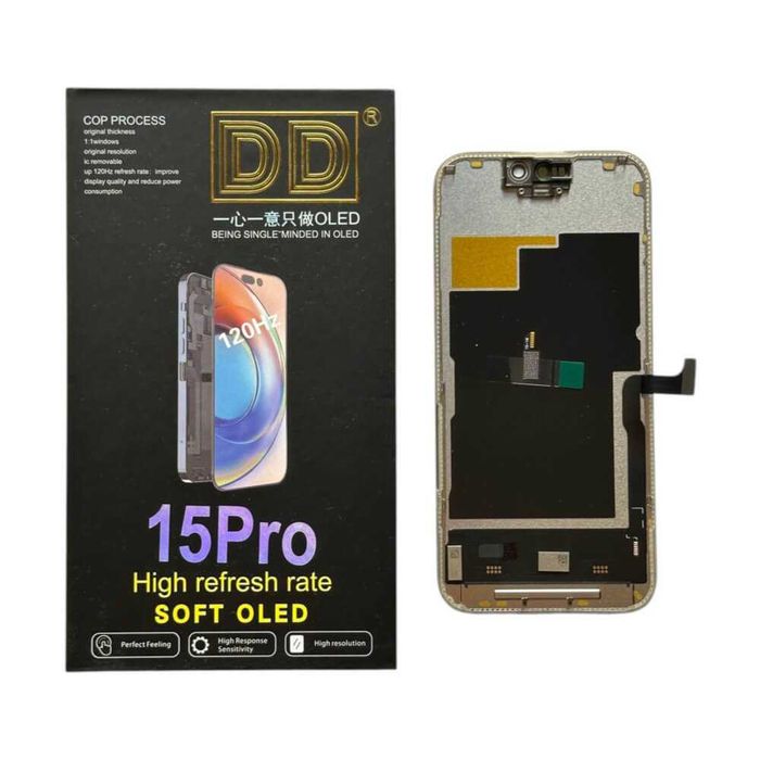 DD Soft OLED дисплей за iPhone 15 / 15 Plus / 15 Pro / 15 Pro Max