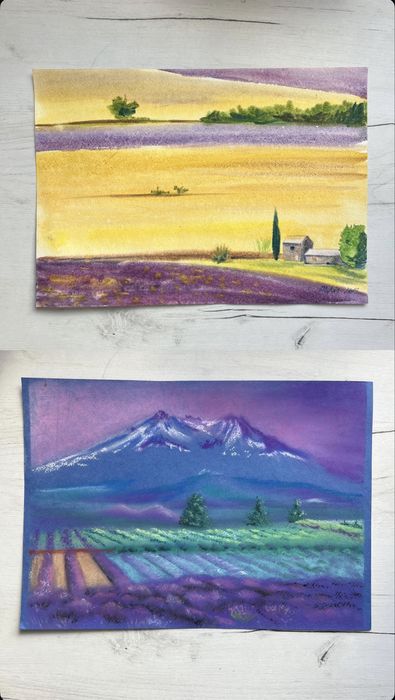 Картины акварелью и пастелью